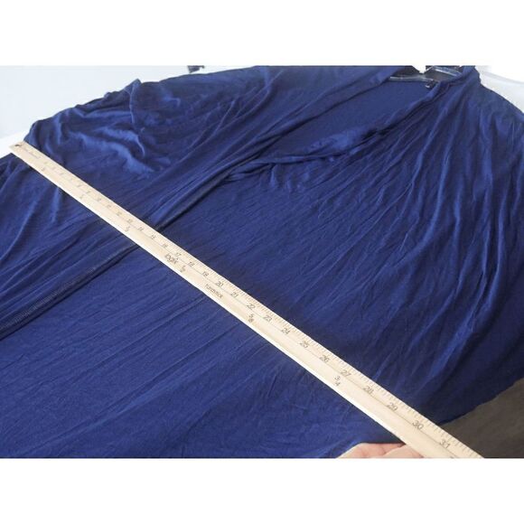 Simple By Suzanne Betro Navy Tie-Front Longline Kimono 1X - Picture 5 of 7